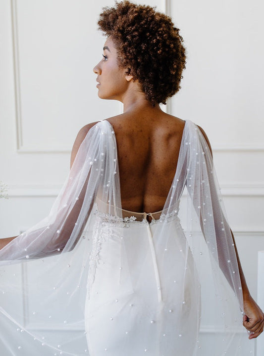 Pearl Bridal Cape