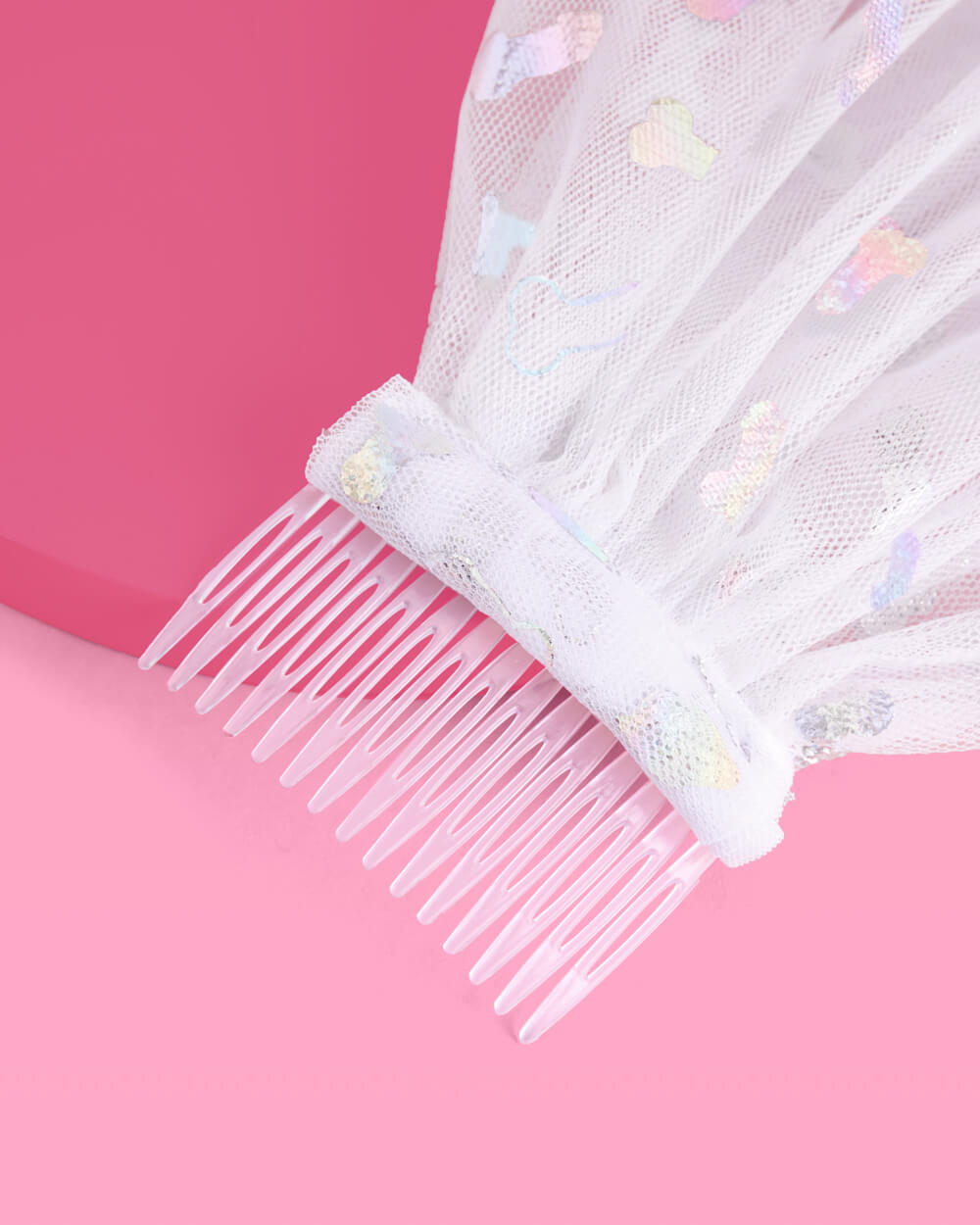 Sorry Mom Veil - iridescent foil penis veil