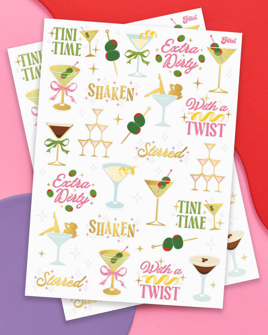 Martini Tats - 50 temporary tattoos