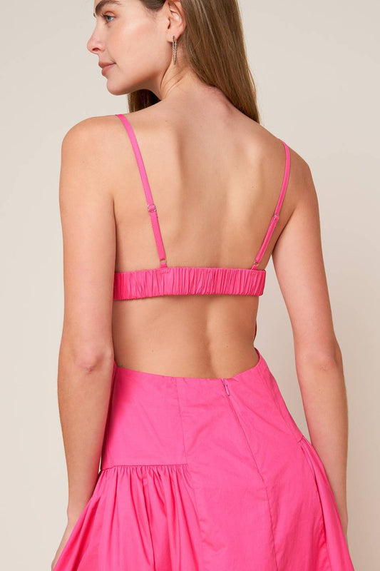 SLEEK ESSENCE WOVEN MIDI DRESS