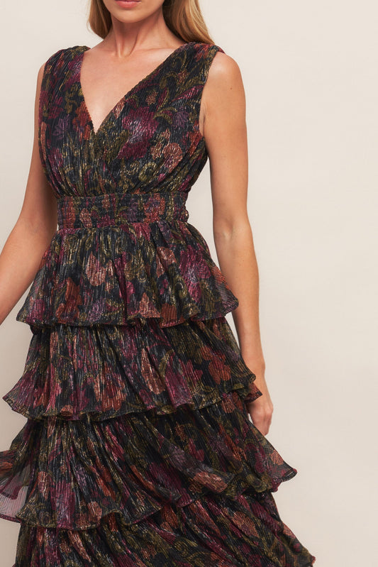 DARK ROMANCE WOVEN MAXI DRESS