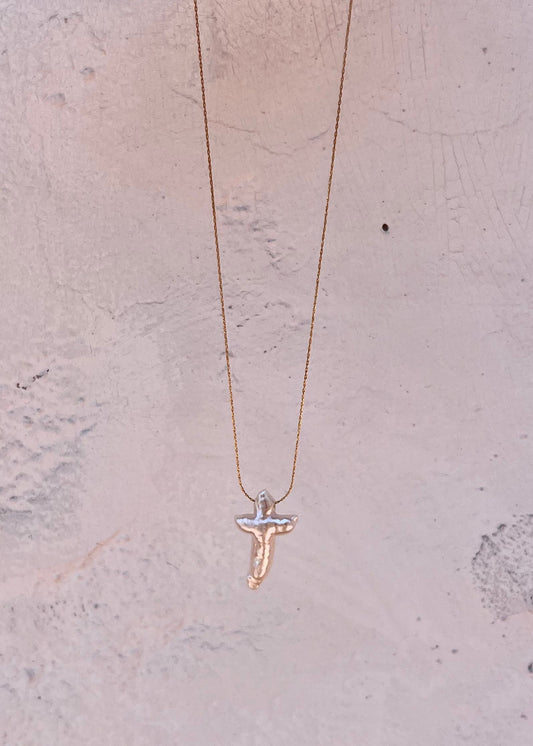 Cross Pearl Necklace