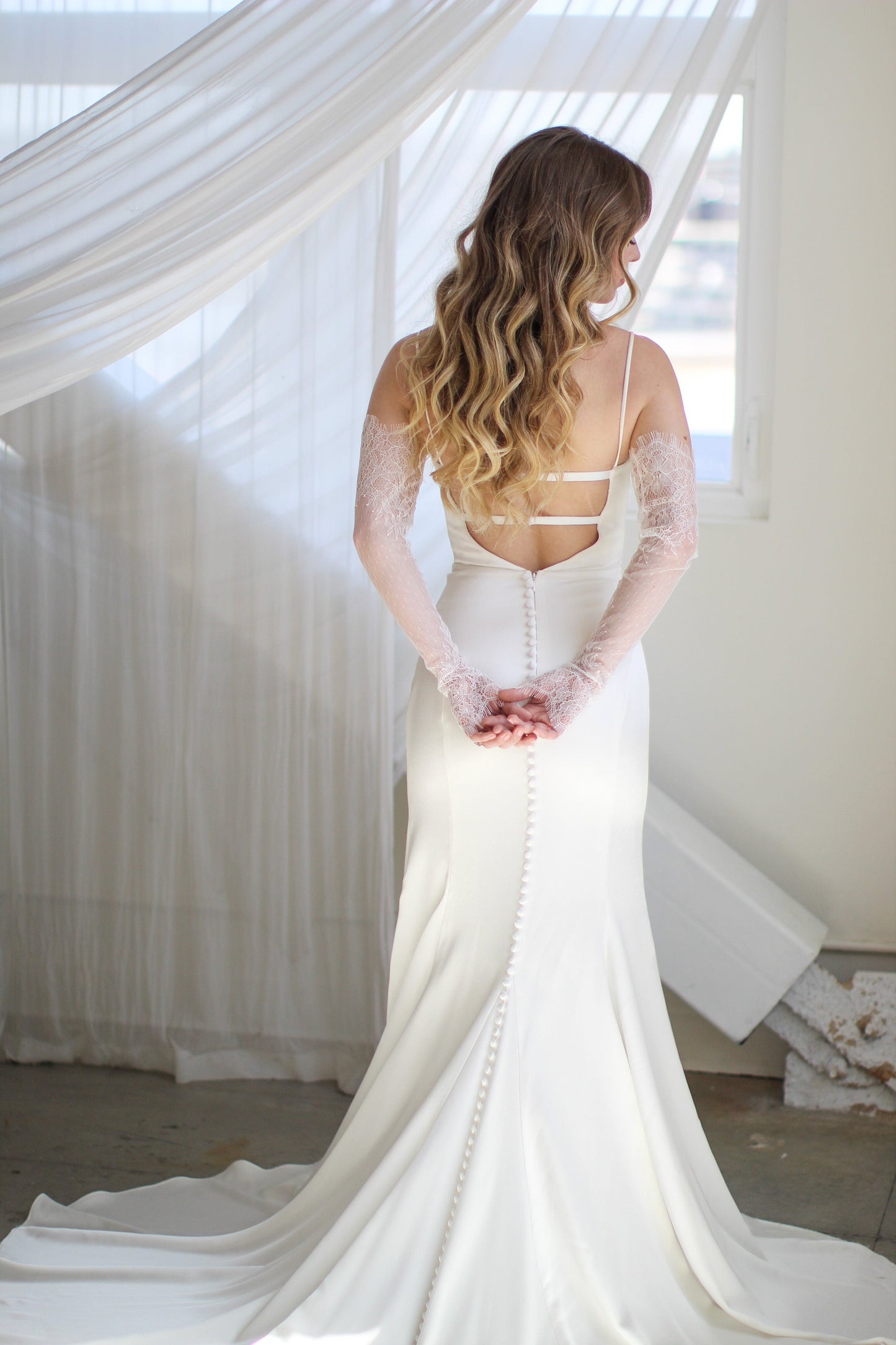 Swiss Dot Lace Sleeves