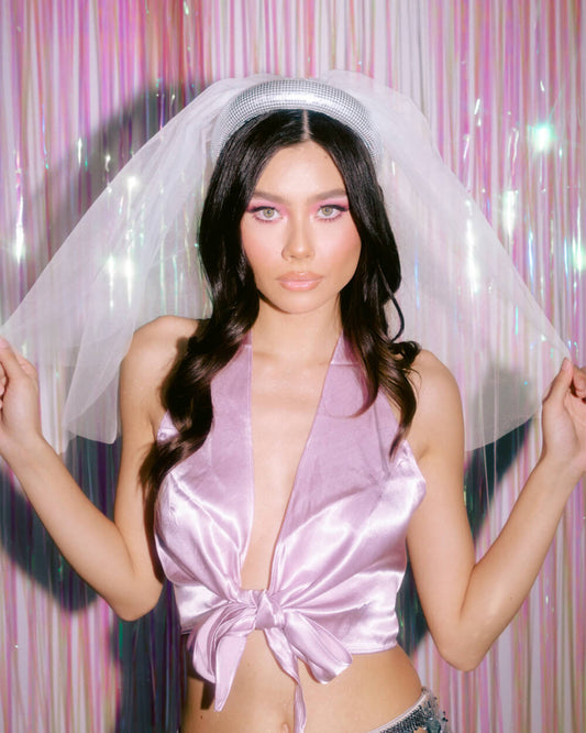 Last Disco Veil - headband w/ removable veil