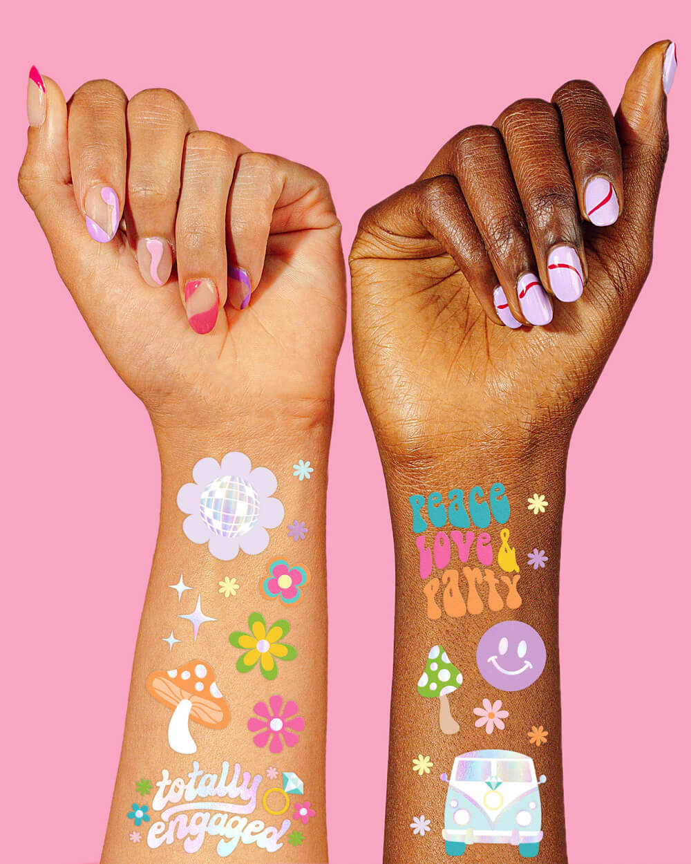 Totally Engaged Tats - 54 foil temporary tattoos