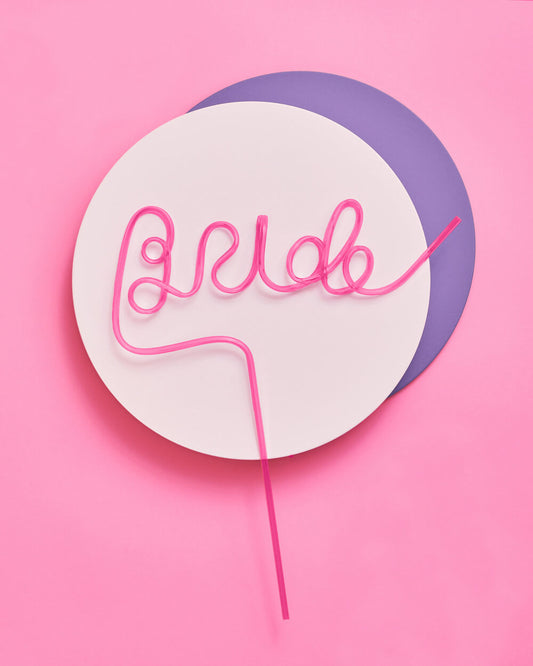 Extra, Extra Straw - XL pink Bride straw