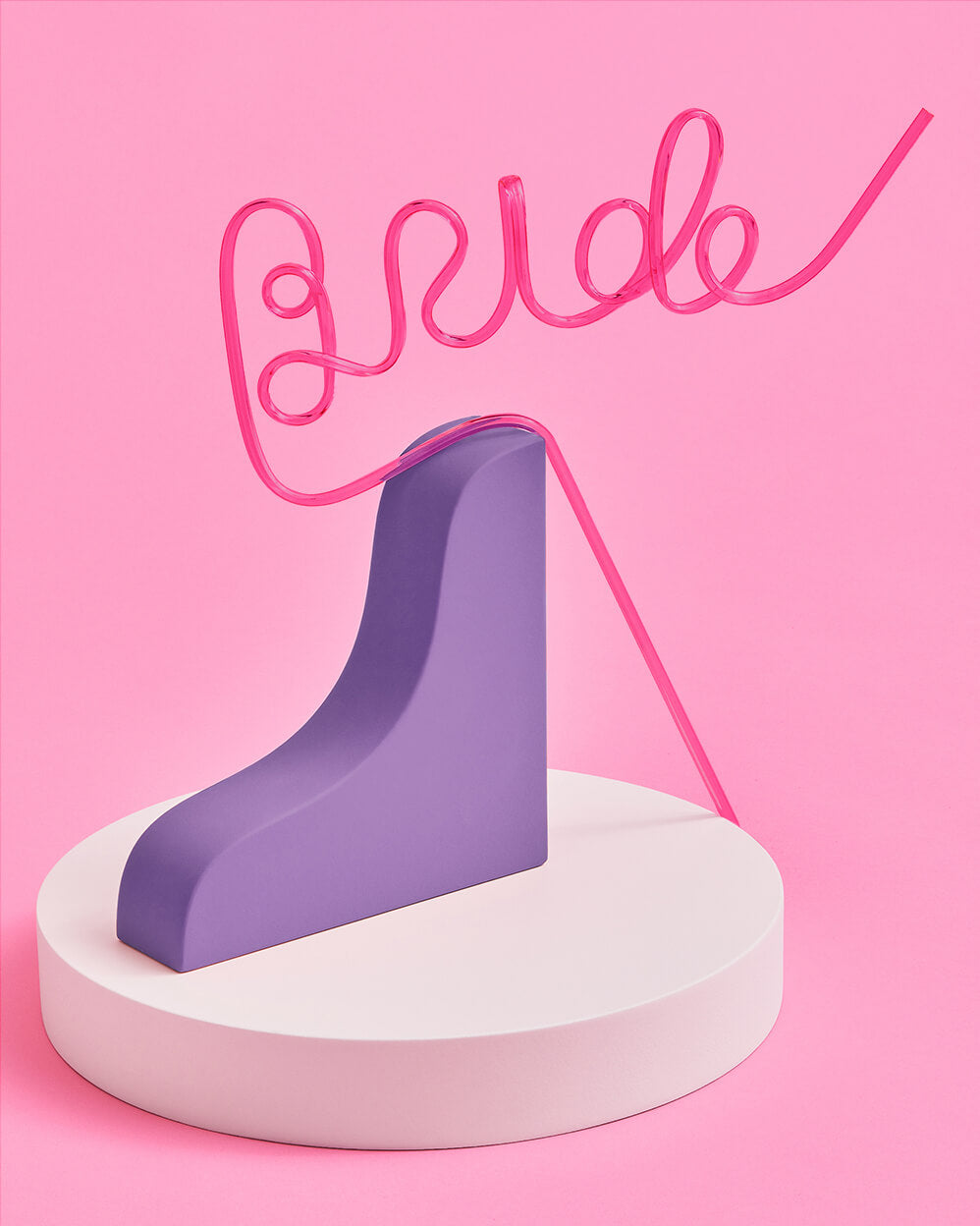 Extra, Extra Straw - XL pink Bride straw