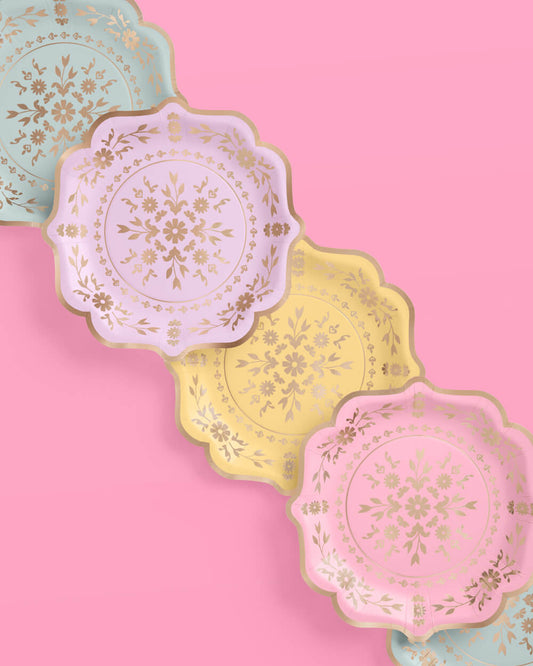 Tea Time Plates - 24 paper plates
