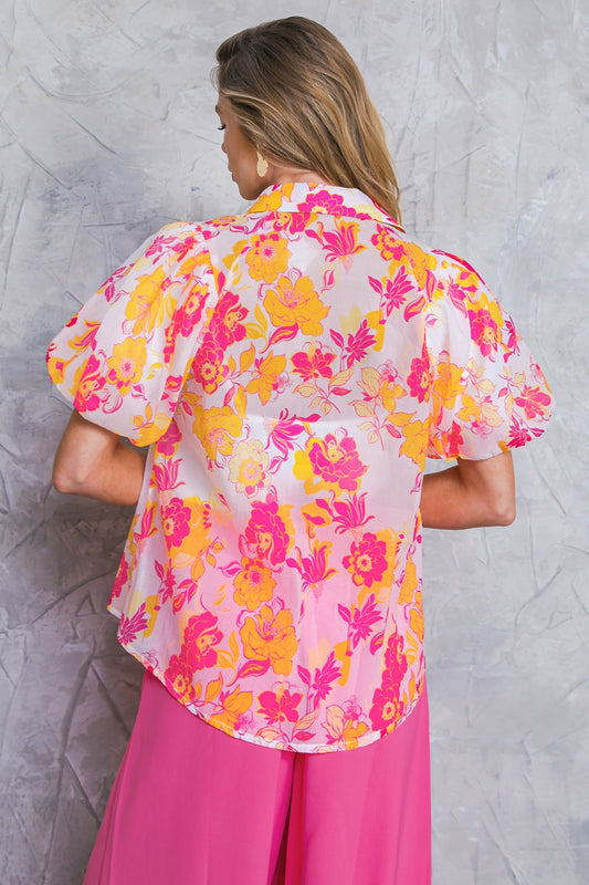 EFFORTLESS OUTLOOK WOVEN TOP