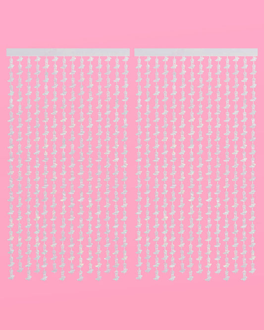 Hoedown Curtain - iridescent foil curtain