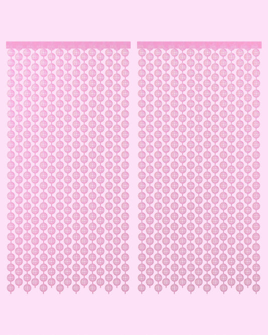 Pink Disco Curtain - iridescent foil curtain