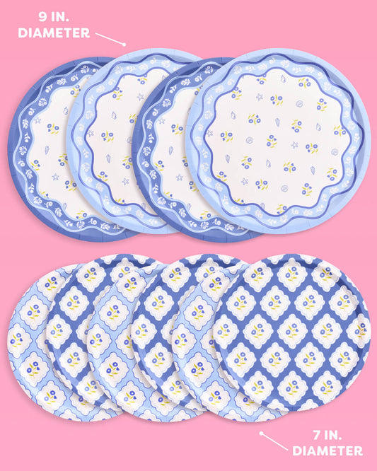 Coastal Plates - 32 paper plates, 2 sizes