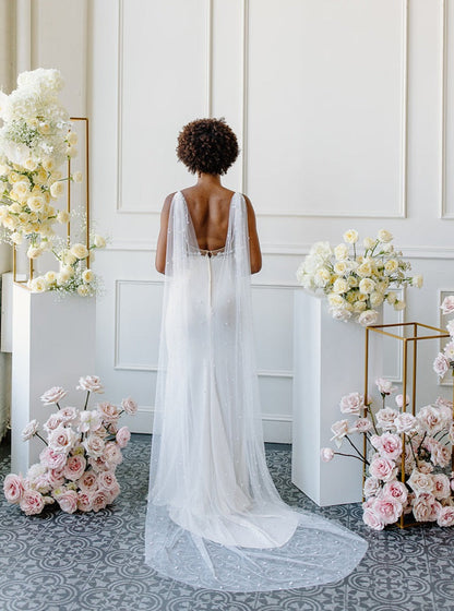 Pearl Bridal Cape