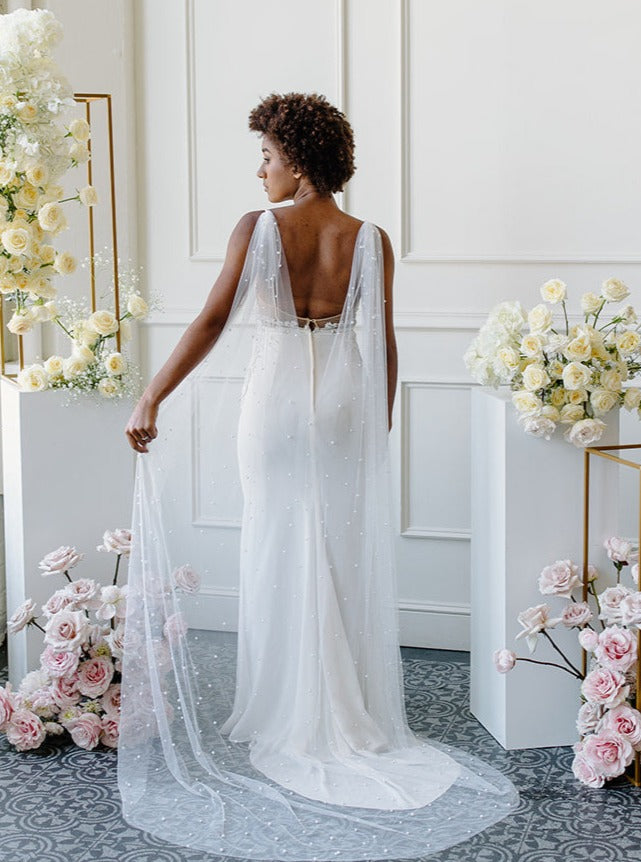 Pearl Bridal Cape