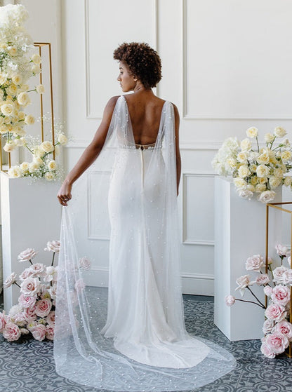 Pearl Bridal Cape