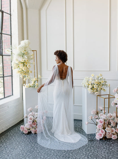 Pearl Bridal Cape