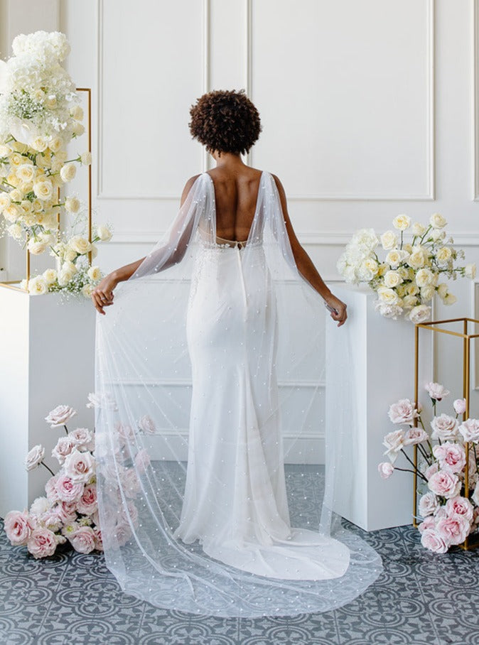 Pearl Bridal Cape