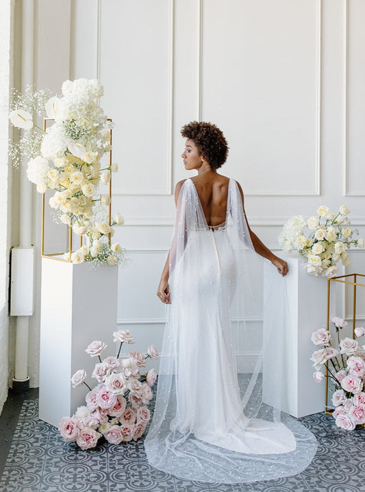 Pearl Bridal Cape