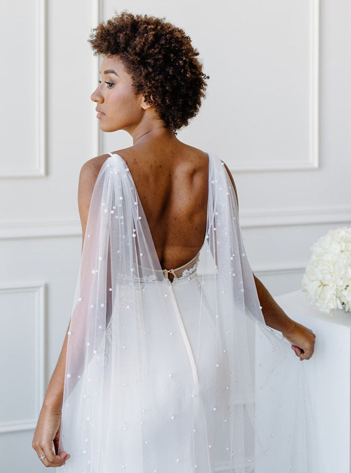 Pearl Bridal Cape