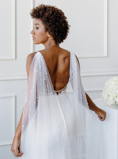 Pearl Bridal Cape