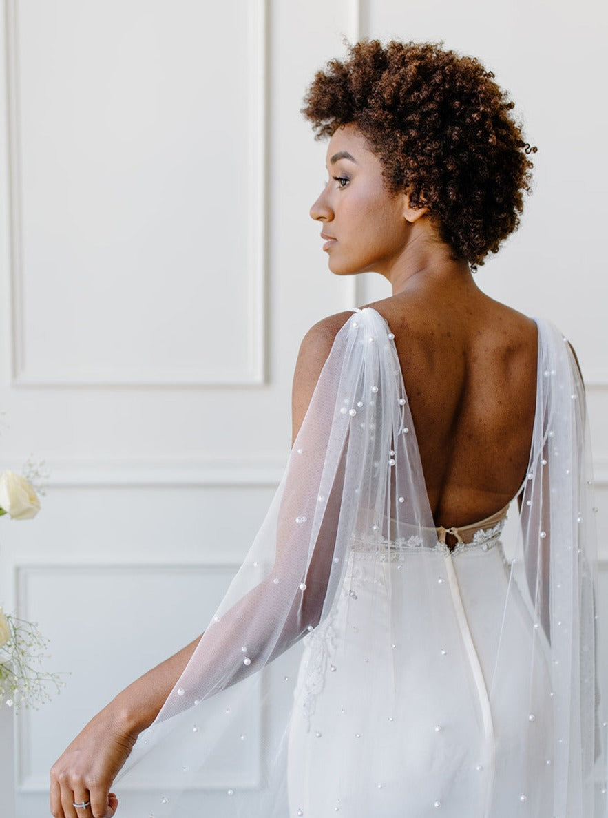 Pearl Bridal Cape