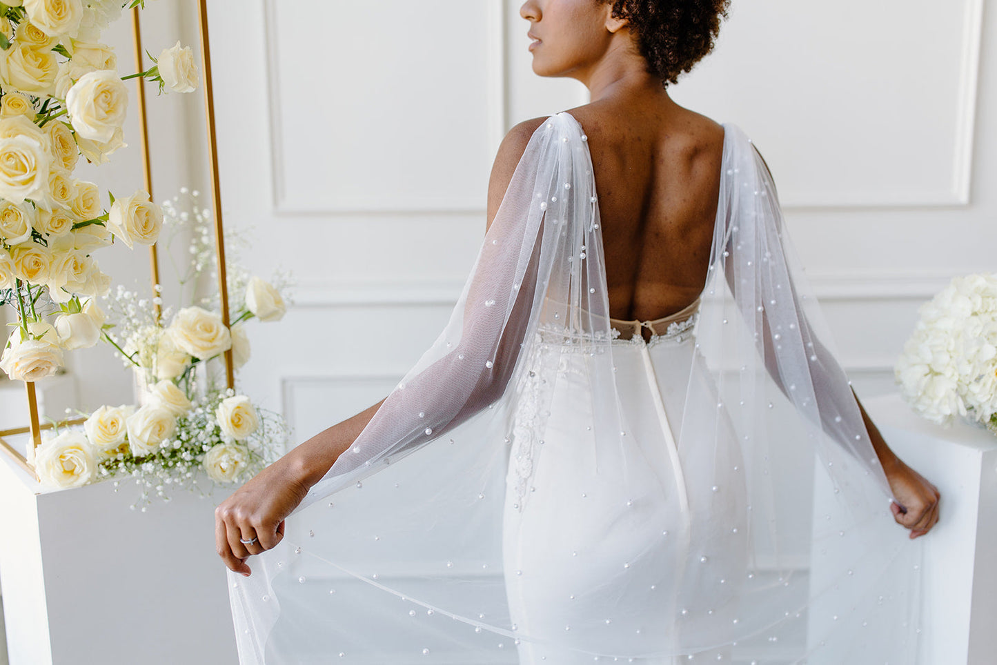 Pearl Bridal Cape