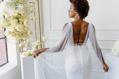 Pearl Bridal Cape