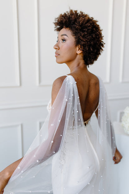 Pearl Bridal Cape