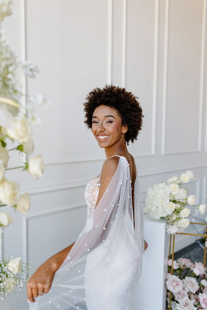 Pearl Bridal Cape