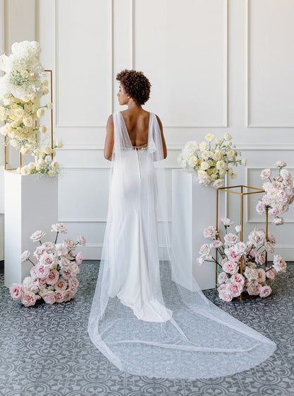 English Net Bridal Cape