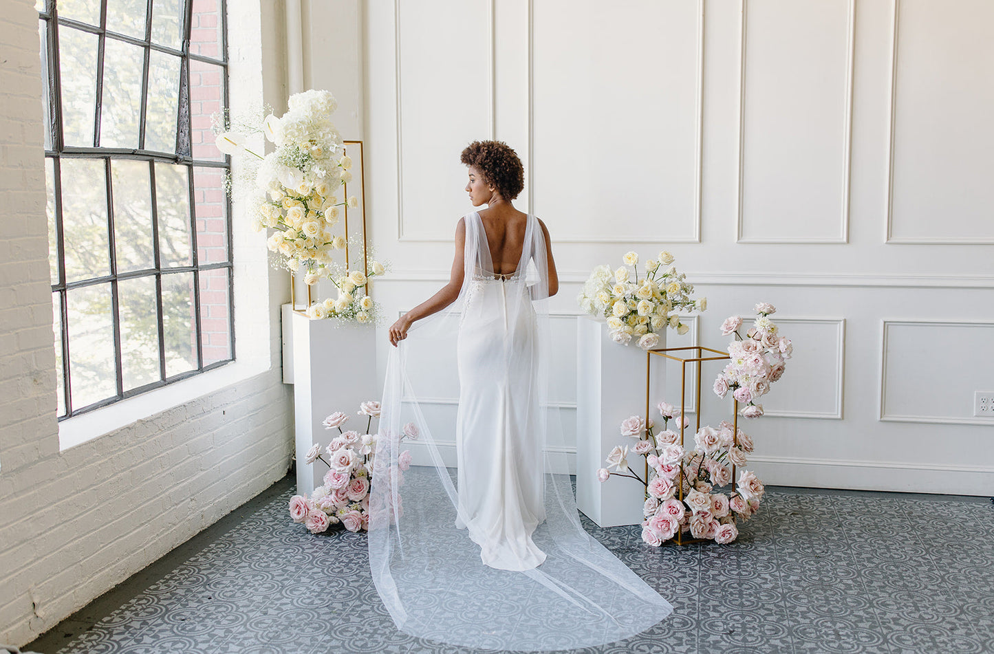 English Net Bridal Cape