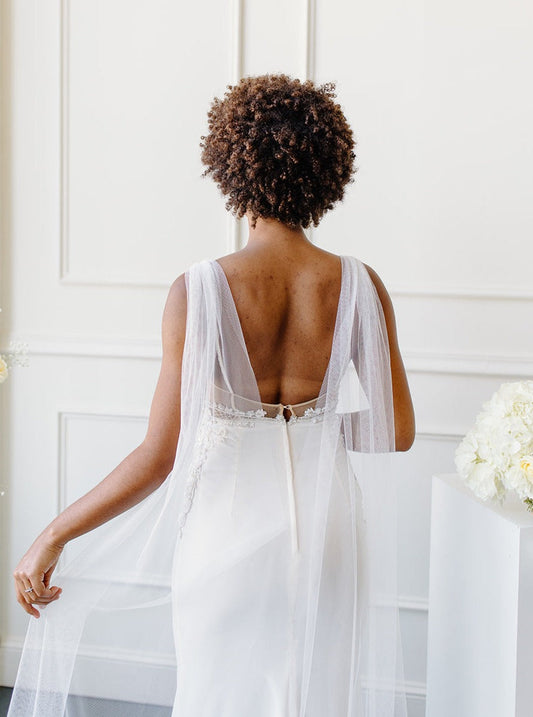 English Net Bridal Cape