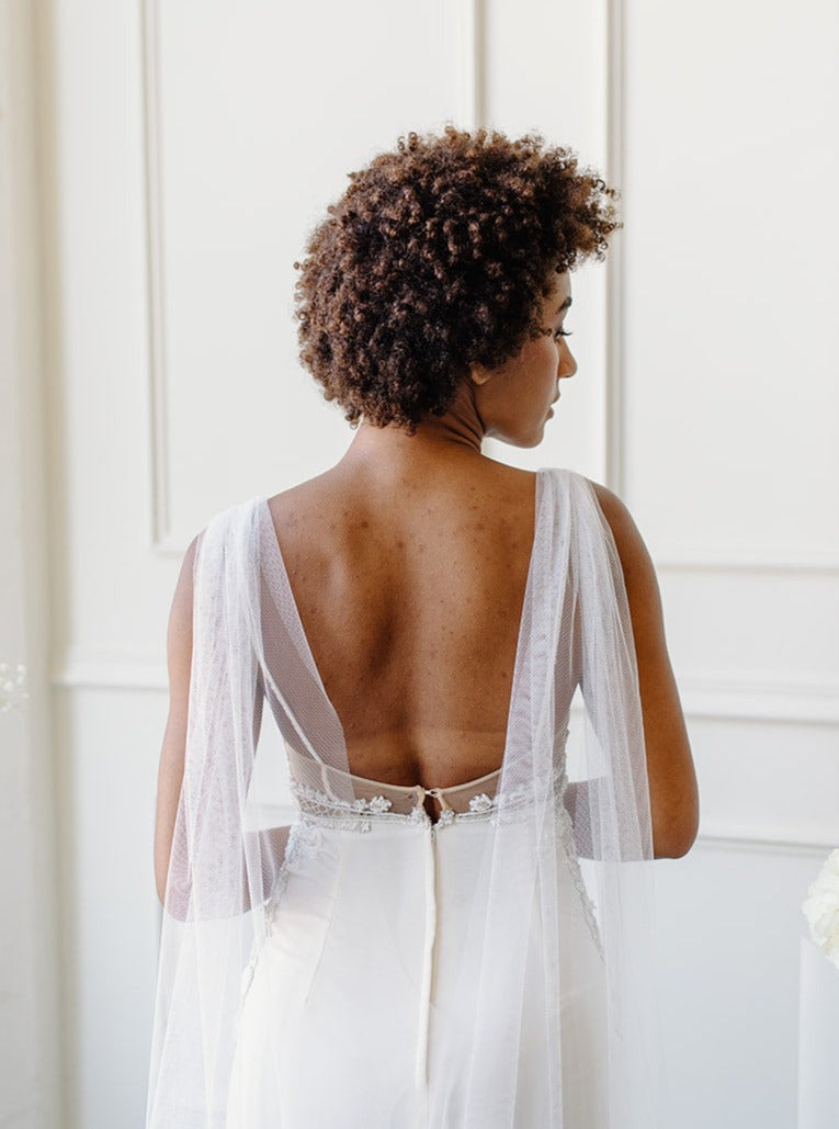 English Net Bridal Cape