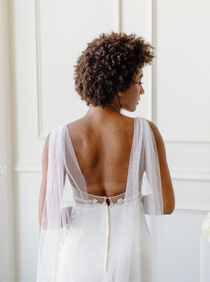 English Net Bridal Cape