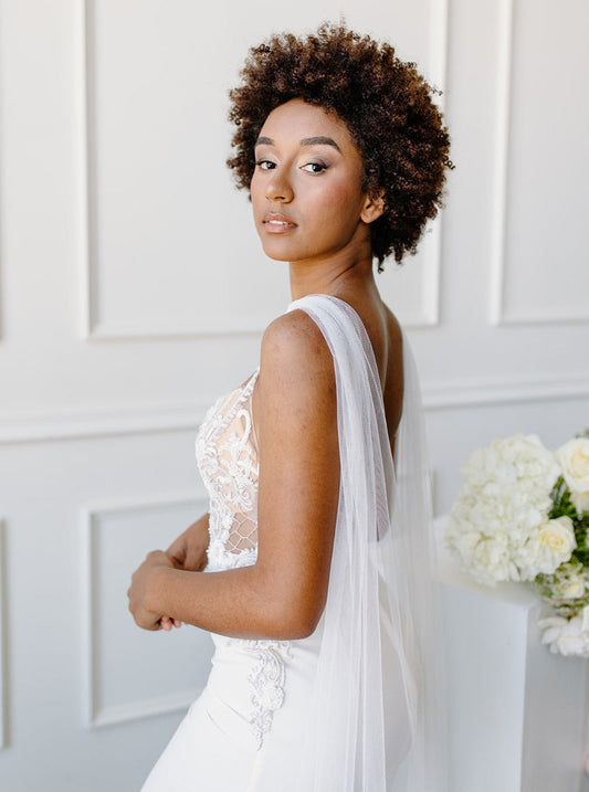English Net Bridal Cape