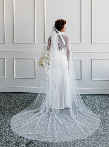 Extra Wide Pearl Veil