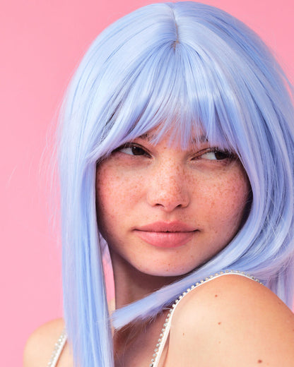 Icy Blue Wig - pastel blue wig
