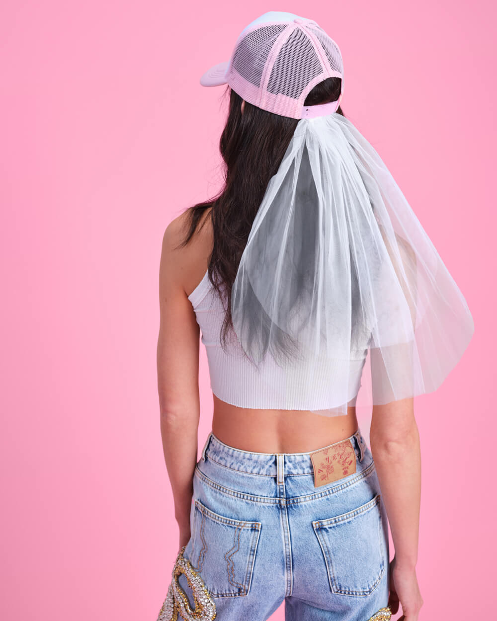 Same Hat Forever - rhinestone trucker hat