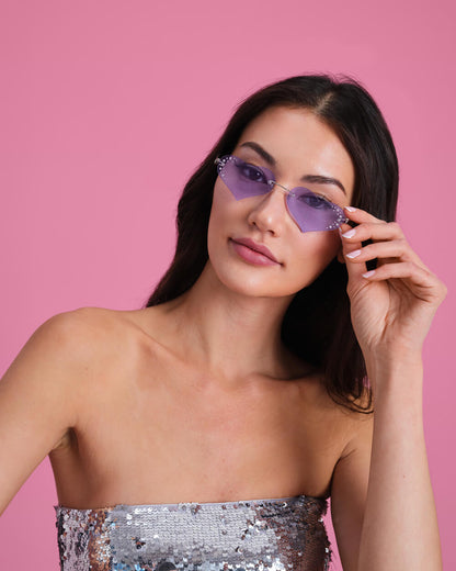 Good Idea Sunnies - rhinestone heart sunglasses