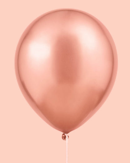 Rose Gold Chrome Pack - 25 metallic balloons