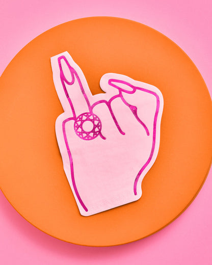 Bling Ring Napkins - 25 foil napkins