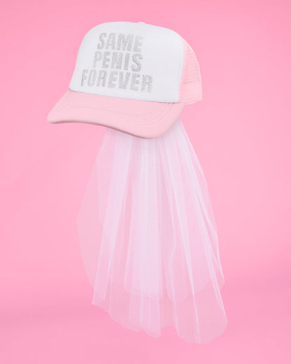 Same Hat Forever - rhinestone trucker hat