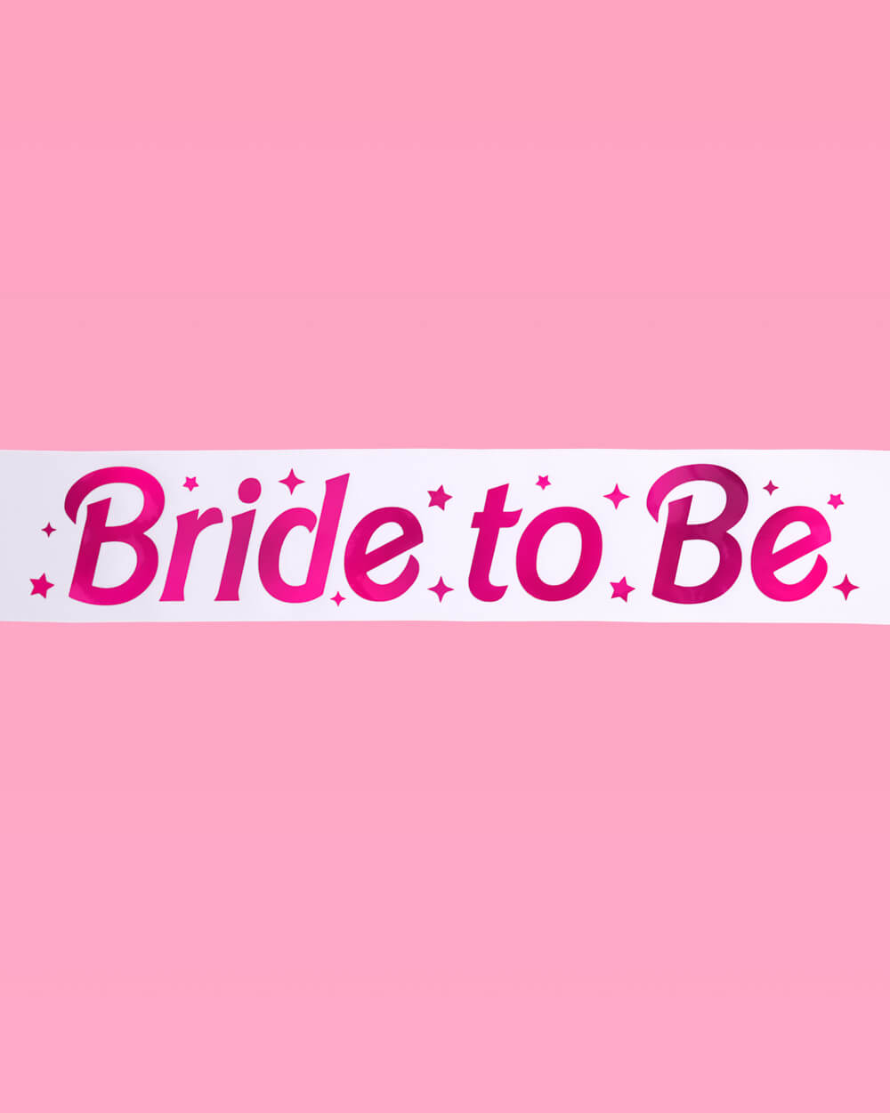 Let's Go Bride Sash - white silk + foil