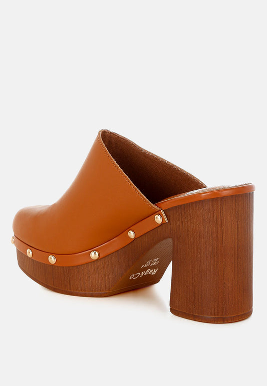 Benji Recycled Leather Clogs