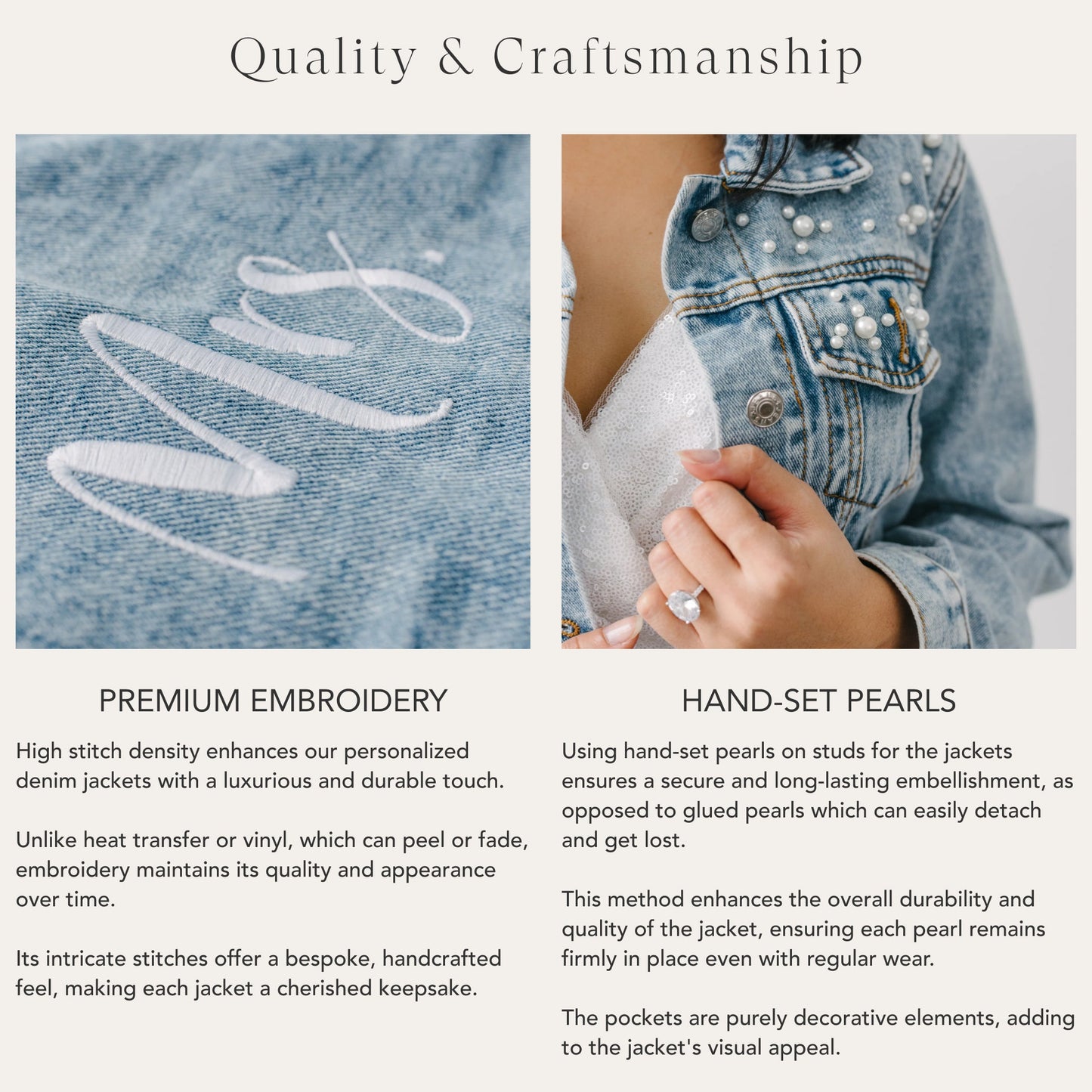 Embroidered Bride Denim Jacket