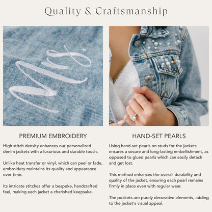 Embroidered Bride Denim Jacket