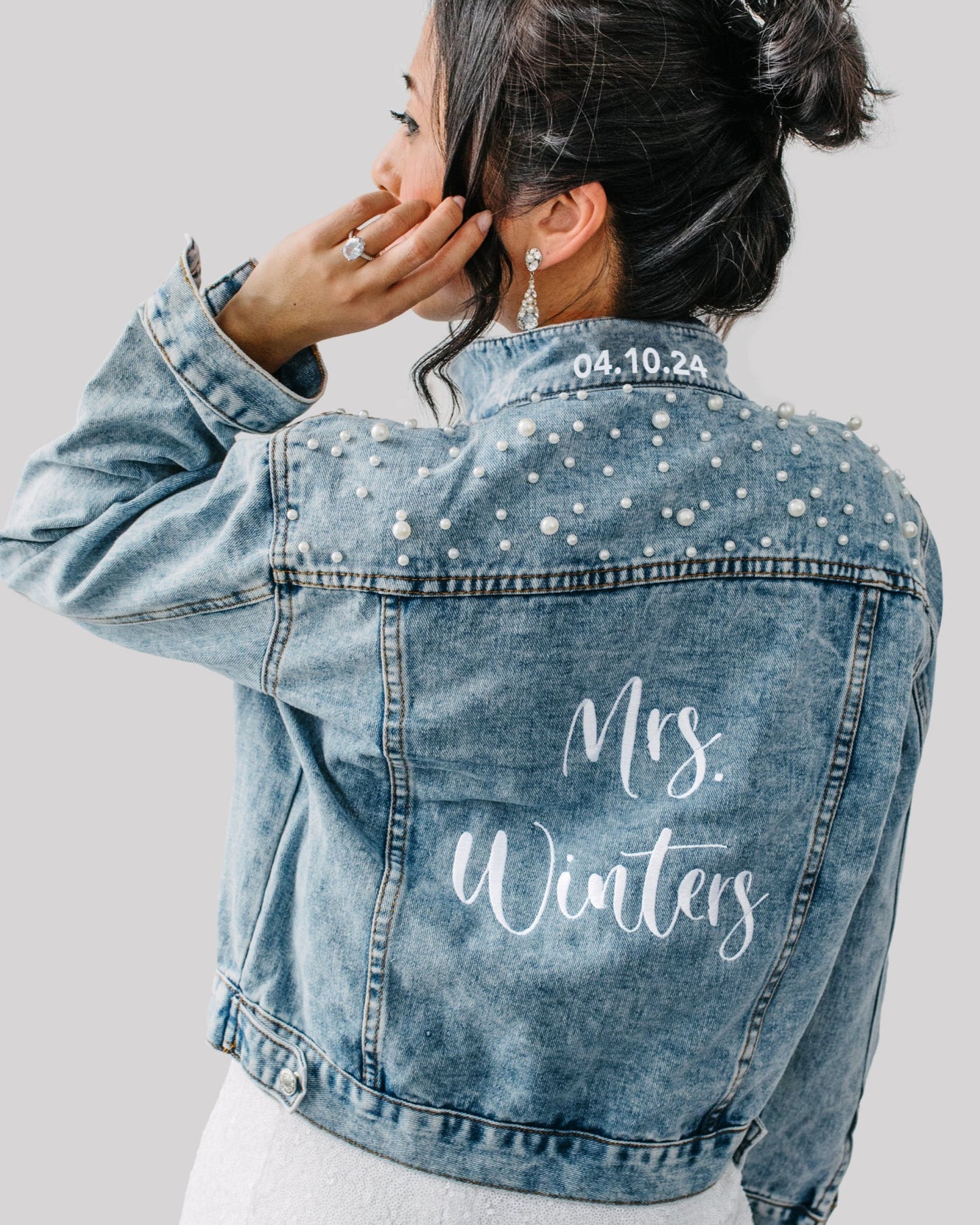 Embroidered Bride Denim Jacket