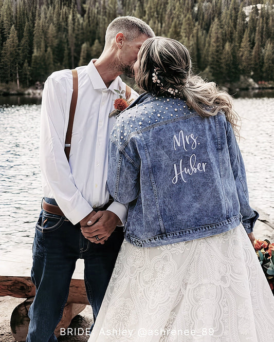 Embroidered Bride Denim Jacket