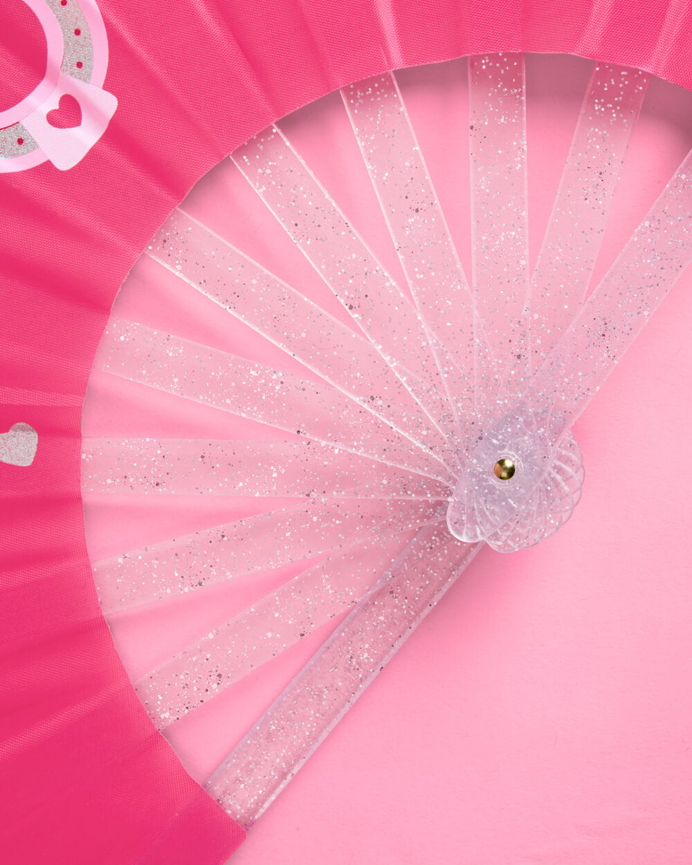 Pink Pony Club Fan - ruffled folding fan