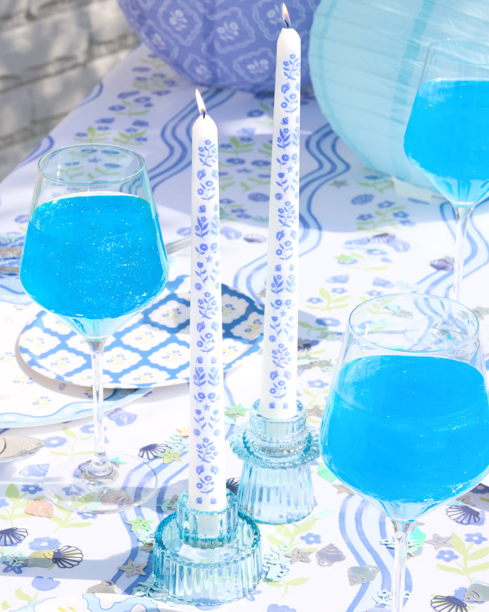 Coastal Candlesticks - set of 2 tapered candles